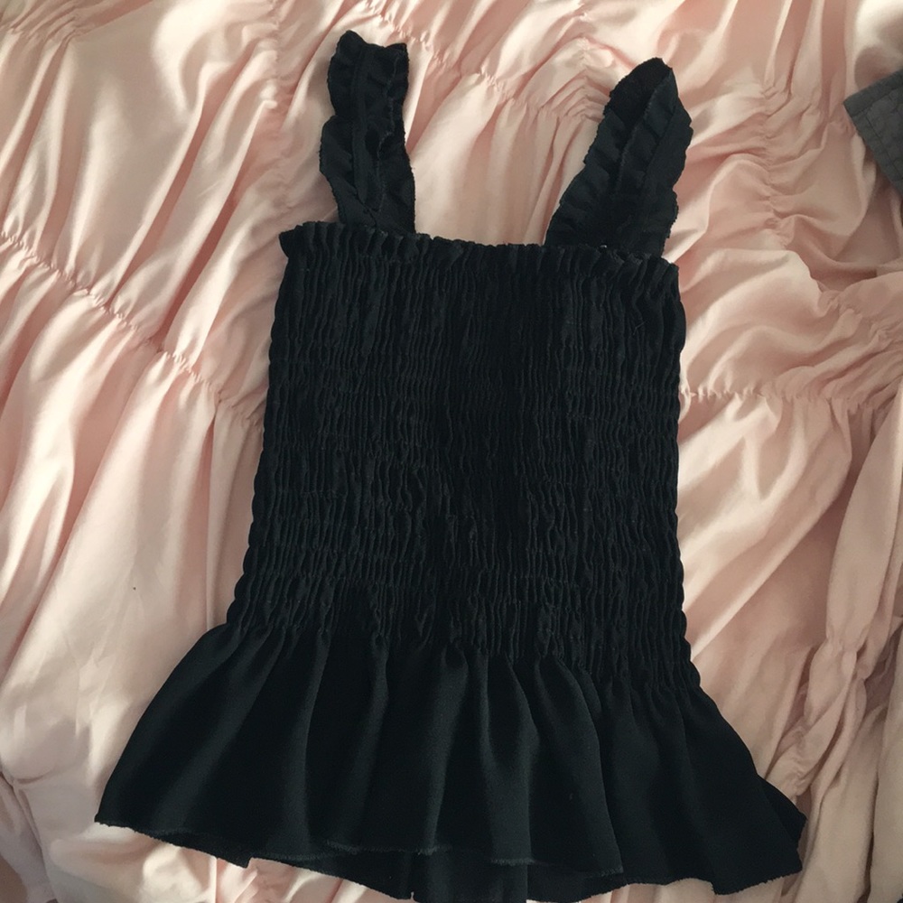 Smocked Ruffle Tank Top